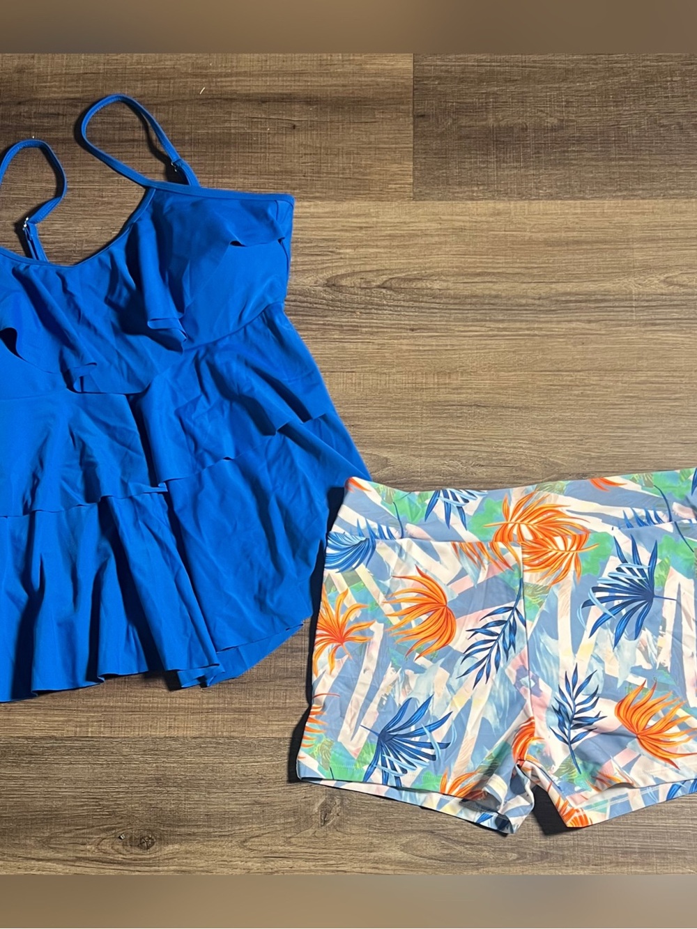 I2CRAZY Layered Ruffle Tankini With Boyshorts Swim Set